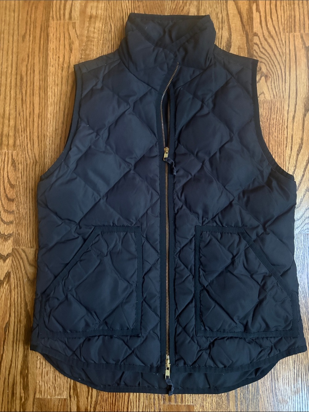 J. Crew Factory Black Quilted Puffer Vest